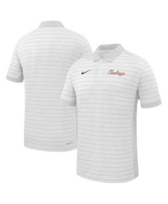 Nike - Men's White Oklahoma State Cowboys 2025 Early Season&nbsp;Coaches Sideline Victory Stripe Performance Polo Shirt