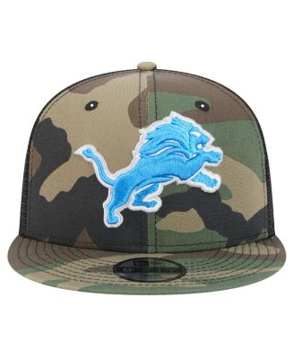 Big Boys and Girls Camo Detroit Lions Throwback Main Trucker 9FIFTY Snapback Hat