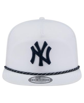 Men's White New York Yankees Perforated Golfer Snapback Hat
