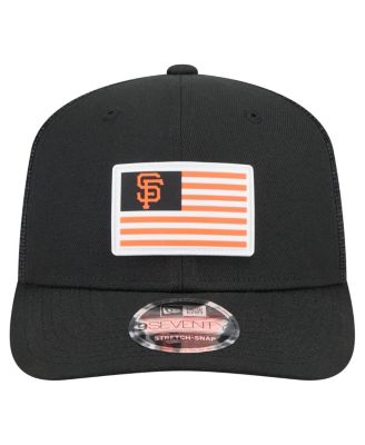 Men's Black San Francisco Giants Flag 9SEVENTY COOLERA Stretch-Snap Hat