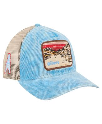 New Era - Men's Light Blue/Cream Houston Oilers Vintage Landscape 9TWENTY A-Frame Adjustable Hat