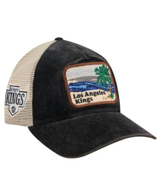 New Era - Men's Black/Cream Los Angeles Kings Vintage Landscape 9TWENTY A-Frame Adjustable Trucker Hat