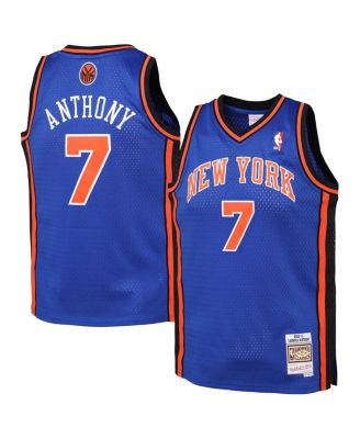 Mitchell & Ness - Big Boys and Girls Carmelo Anthony Blue New York Knicks 2010/11 Hardwood Classics Swingman Jersey