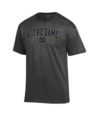 Men's Heather Charcoal Notre Dame Fighting Irish Arched Logo T-Shirt