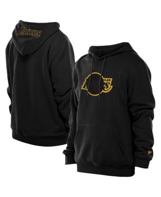 New Era - Men's&nbsp;Black Los Angeles Lakers Tonal Color Pop Premium Pullover Hoodie