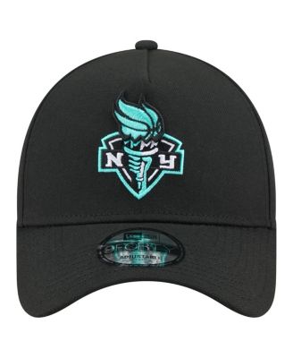 Men's Black New York Liberty Core Logo A-Frame 9FORTY Adjustable Hat