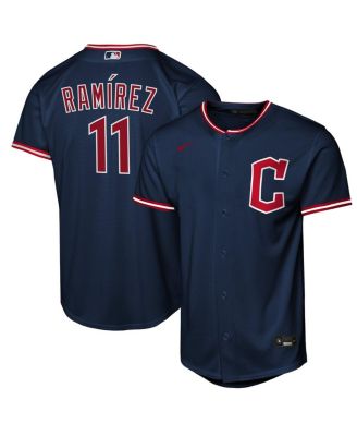 Nike - Big Boys and Girls Jos&eacute; Ramírez Navy Cleveland Guardians Alternate Replica Player Jersey