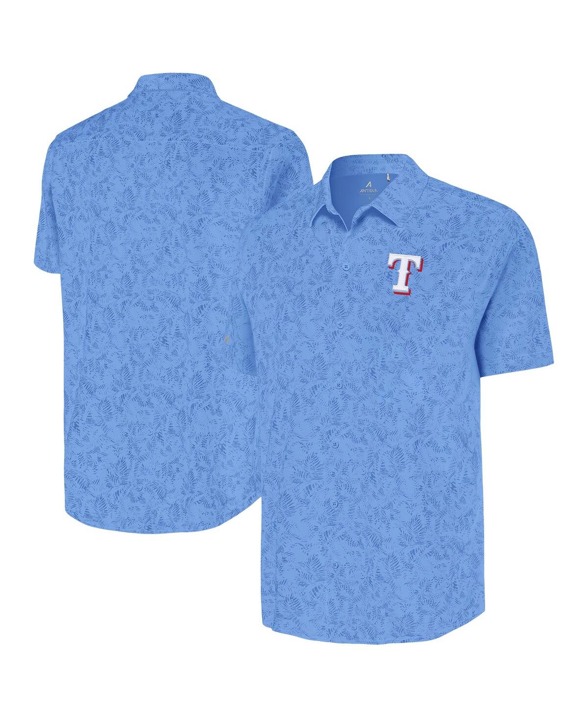 Men's Powder Blue Texas Rangers Lush Button-Up Shirt - Powder Blue