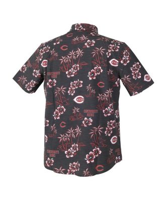 Men's Black Cincinnati Reds Kekai Performance Button-Up Shirt