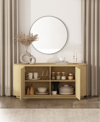 Olivia 60" Modern 4-Shelf Sideboard