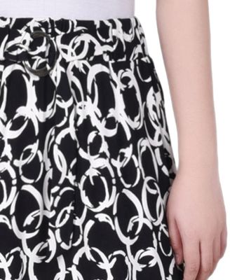 Petite Ring Midi-Length Skirt