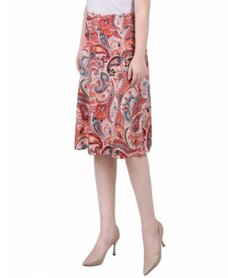 Petite Wide Waisted Knee Length Skirt