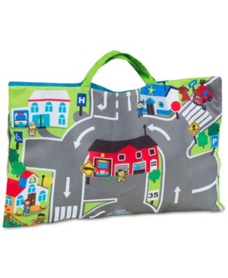 Melissa & Doug Take-Along Town Play Mat- 9 Vehicles - With Storage Bag