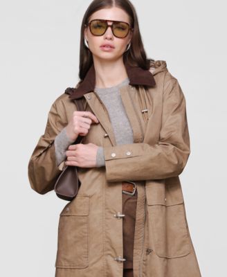 Women's Hooded Midi Canvas Jacket
