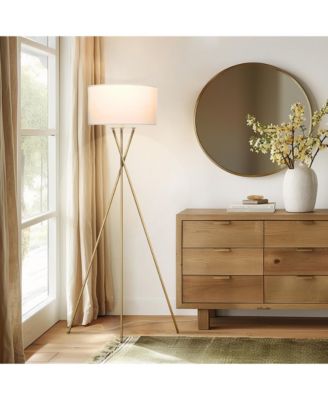 Jaxon 60" LED Contempoary Tripod Floor Lamp with Drum Shade