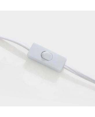 Nathaniel 20" Cement LED Table Lamp with Cream Drum Shade