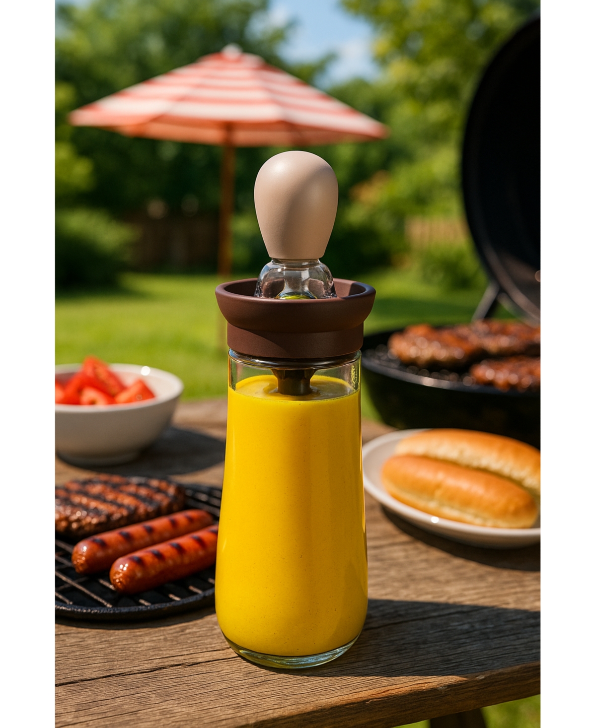 Grill Oil Sauce Dispencer-Gray - Grey