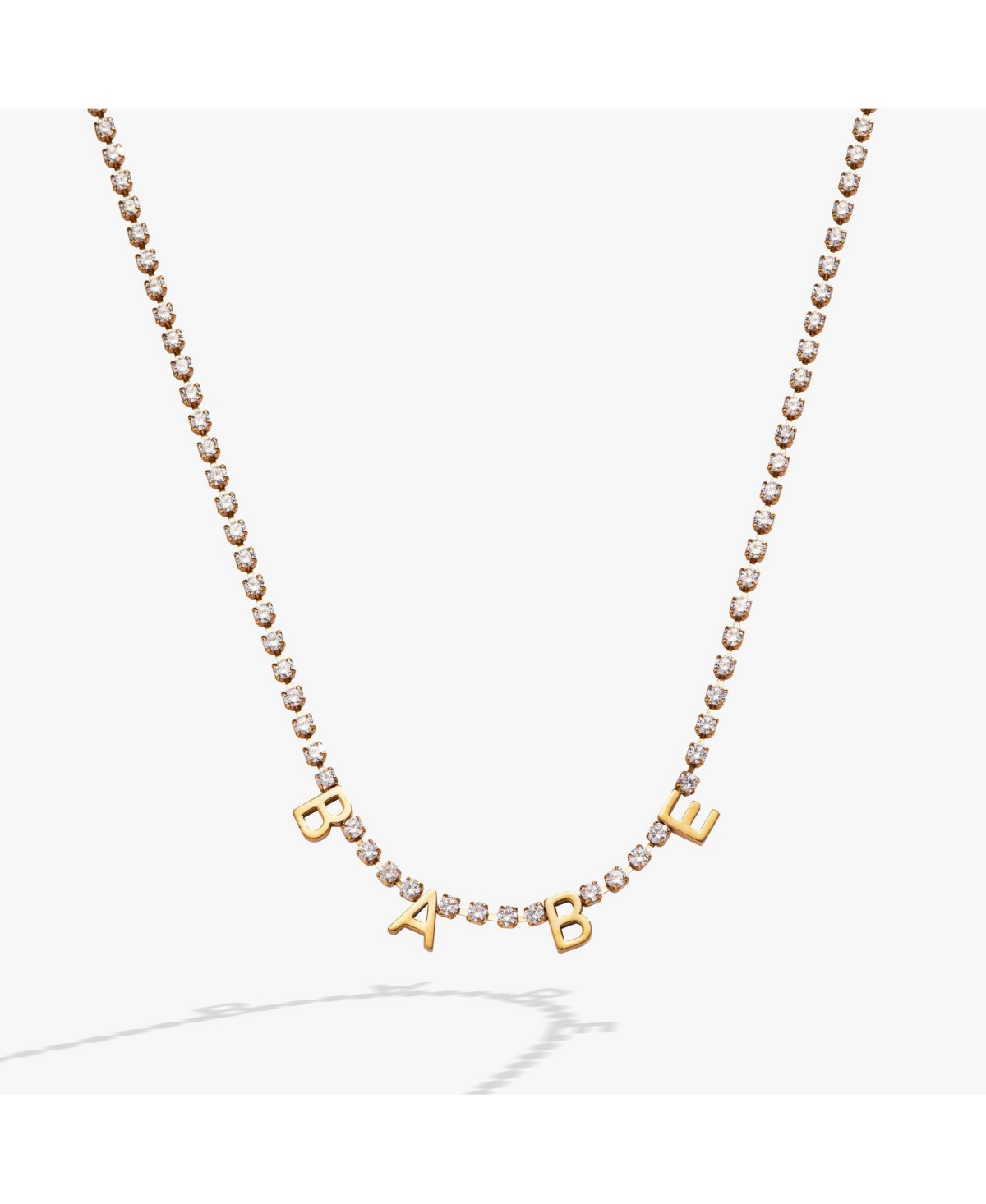 Babe Tennis Chain Necklace - Silver
