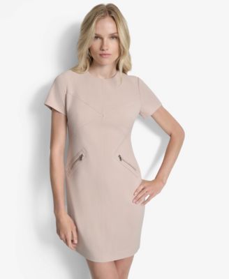 Women's Short-Sleeve Zip-Pocket Dress