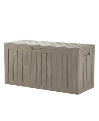 80 Gal. Waterproof Outdoor Resin Storage Deck Box with Lockable Lid