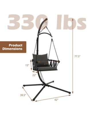 Hanging Swing Hammock Chair Porch Swing with Stand