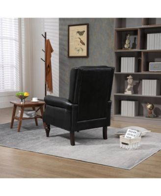 Pu Wood Frame Armchair, Modern Accent Chair Lounge Chair For Living Room