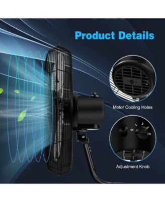 20 Inch Industrial 3-Speed Oscillating Wall Fan with Aluminum Blades for Shop, Garage, Warehouse & Factory Wall Mount Fan