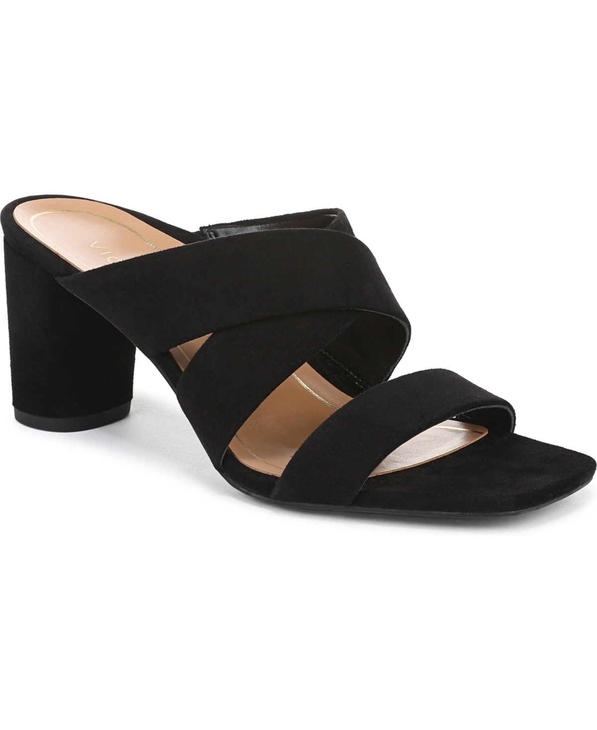 Womens Merlot Slide Sandals - Soft gold leather