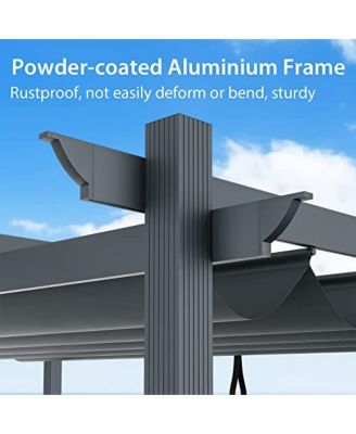 10 x 13 Feet Outdoor Aluminum Retractable Pergola Canopy Shelter
