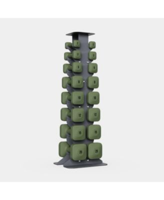 SafeGrip Dumbbells Full Set with Dark Rack