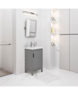 Elsa 20.5 in. W x 16 in. D Bath Vanity in Cashmere Grey with Ceramics Vanity Top in White with White Basin