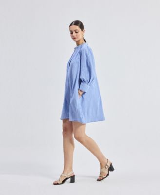 Women's Oversized Tunic Dress with Optional Belt