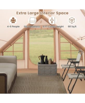 4-6 People Inflatable Camping Tent with Porch and Carrying Bag