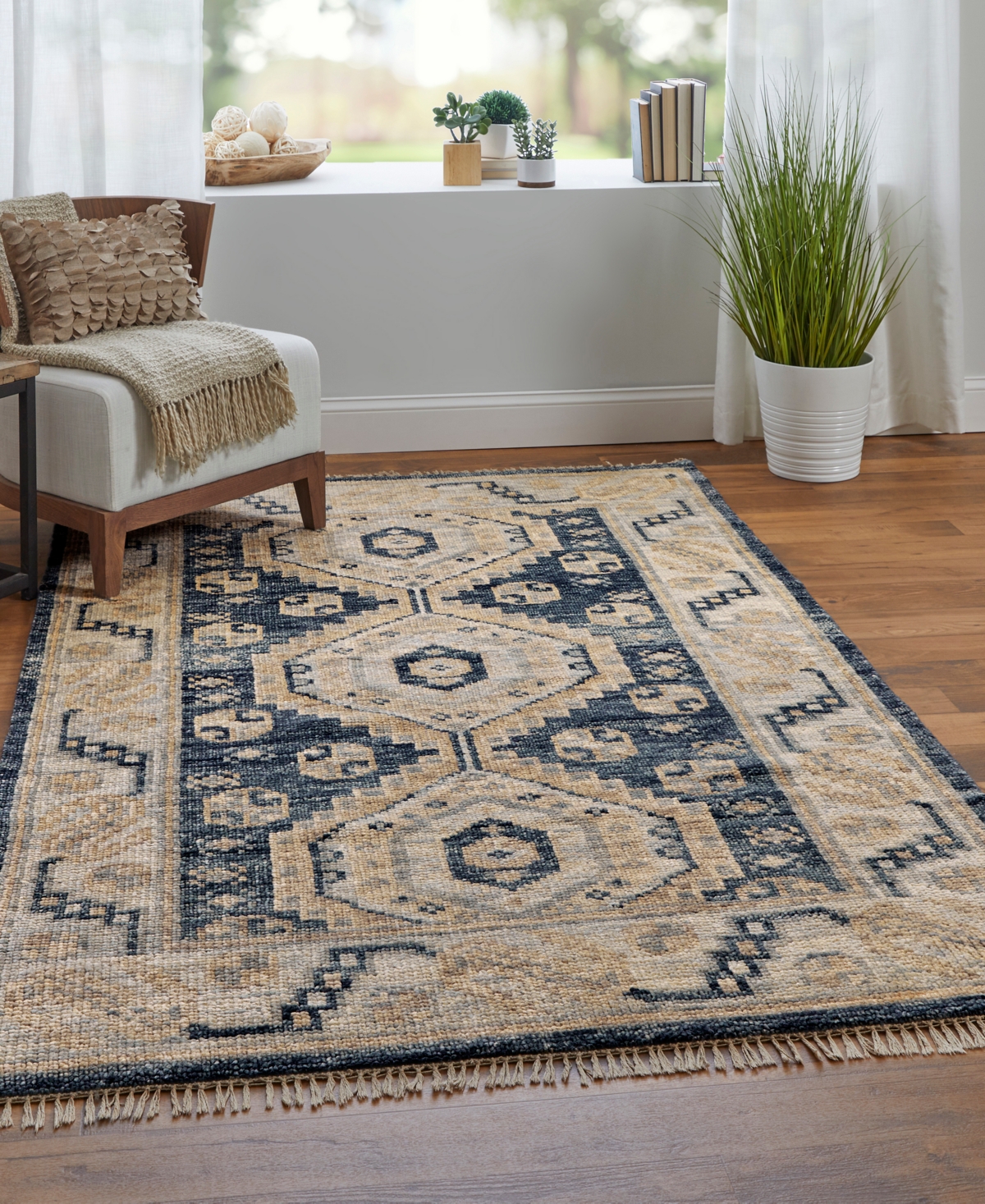 Feizy Fillmore 6943f 8'x10' Area Rug In Black