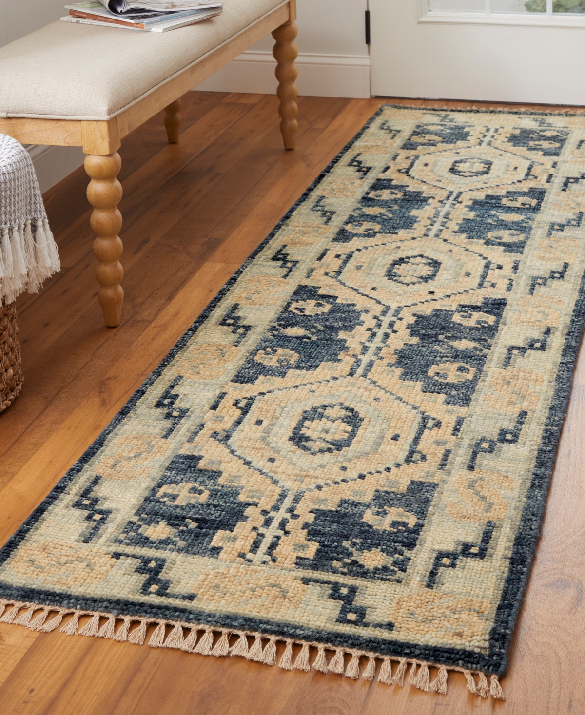 Feizy Fillmore 6943f 2'6"x14' Runner Area Rug In Blue