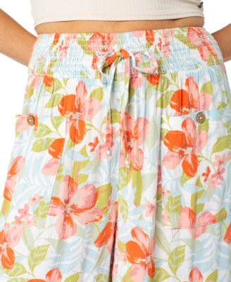 Juniors' Sunset Daze Printed Wide-Leg Pants