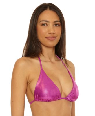 Women's Liquid Metal Triangle Bikini Top