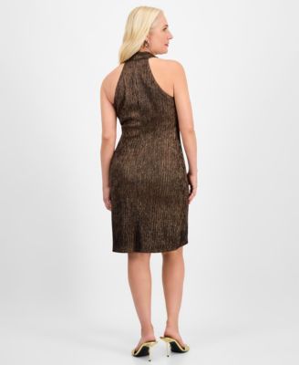 Women's Sleeveless Halter-Neck A-Line Dress