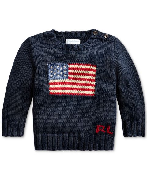 Свитер Polo Ralph Lauren Baby Boys or Girls The Iconic Flag, цвет: Синий