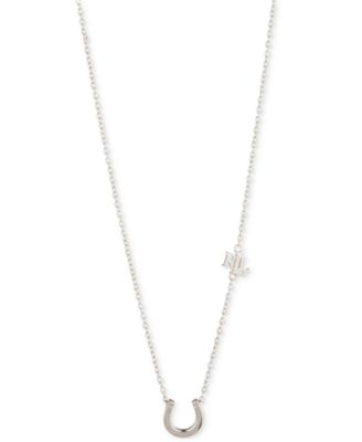 Lauren Ralph Lauren - Sterling Silver Horseshoe Pendant Necklace, 16" + 3" extender