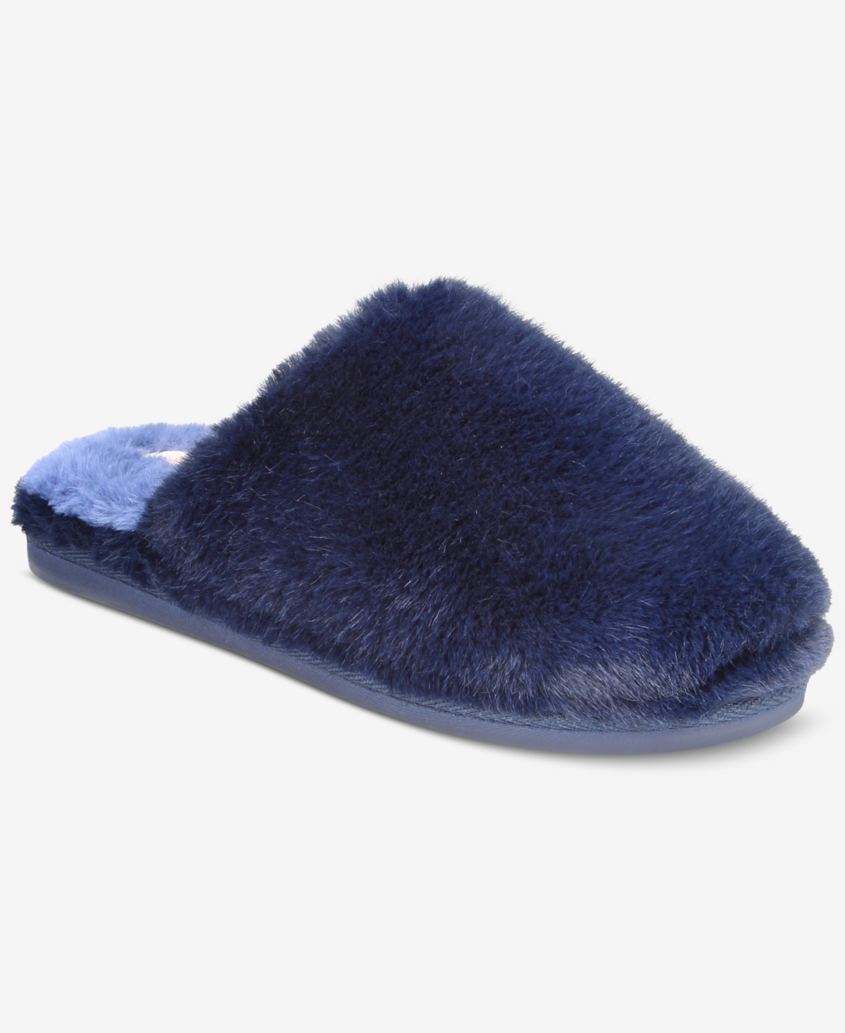 State Of Day Women's Boxed Two-tone Faux-fur Slide Slippers, Macy's Exclusive In Multi