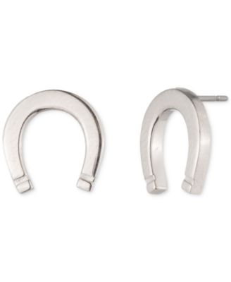 Lauren Ralph Lauren - Sterling Silver Horseshoe Stud Earrings