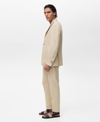 Men's Patch Pockets Linen Blazer