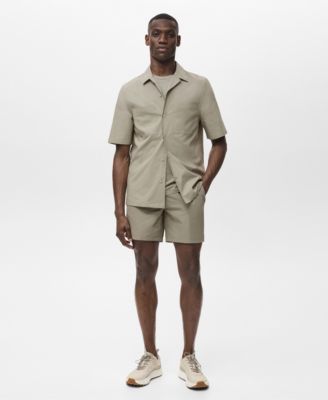 Men's Pockets and Bowling Collar Shirt