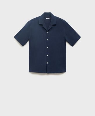 Men's Embroidered Bowling Collar Shirt