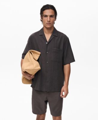 MANGO - Men's Creased-Effect Shirt