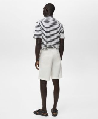 Men's Interior Elastic Strip Cotton Bermuda Shorts