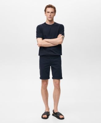 Men's Slim-Fit Denim Bermuda Shorts
