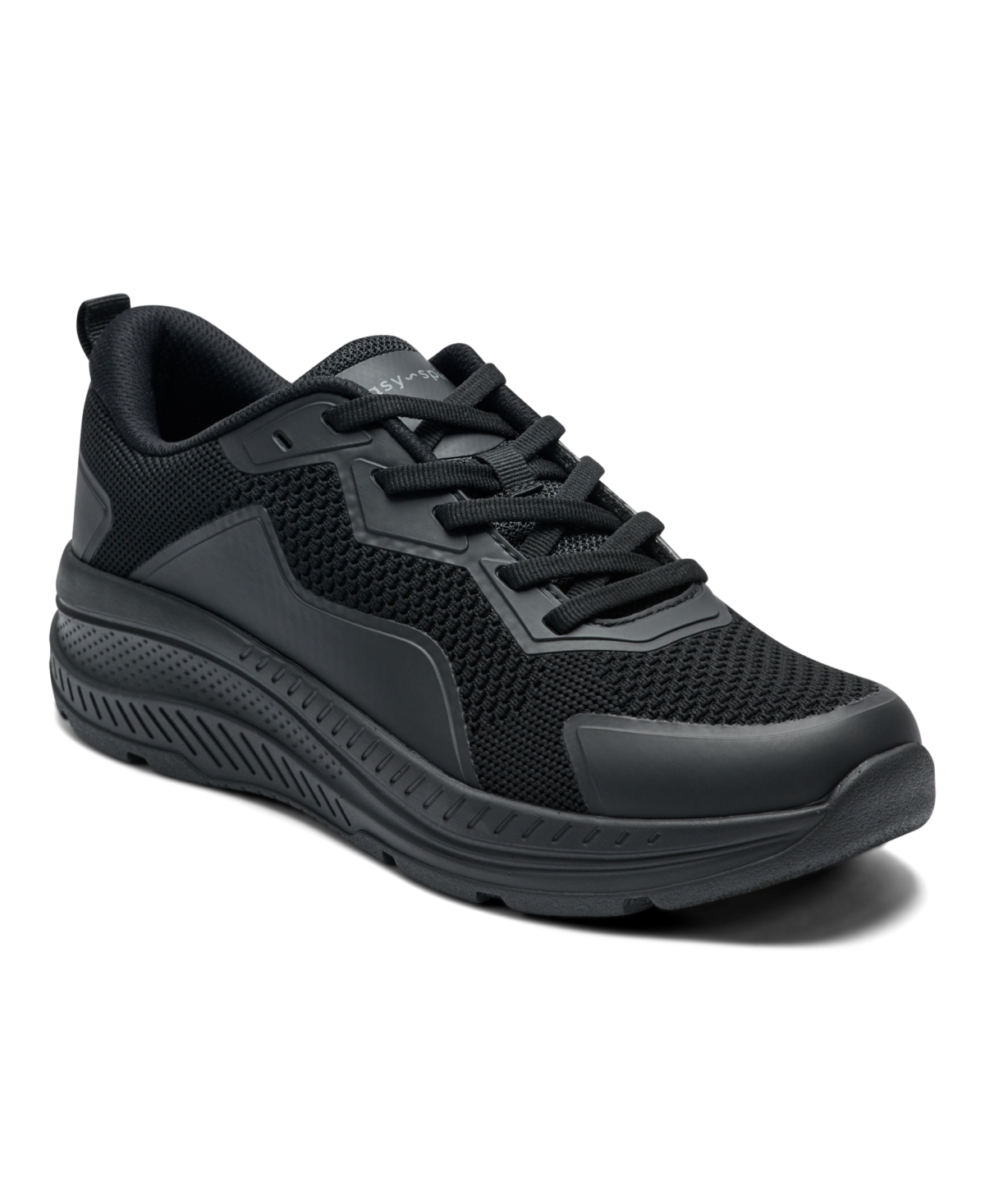 Easy Spirit Women's Ponder Lightweight Knit Sneakers In Black