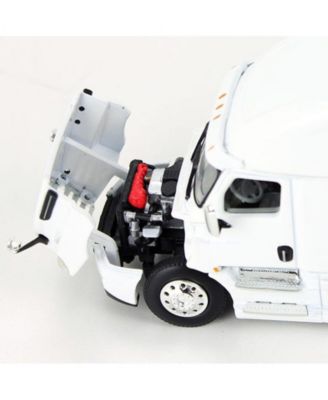1/64 White 2018 Freightliner Cascadia Sleeper & Utility Trailer W/ Skirts, DCP By First Gear